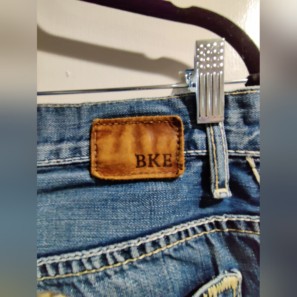 BKE Carter Straight Men's Blue Denim Jeans- Size 32R - Picture 5 of 6